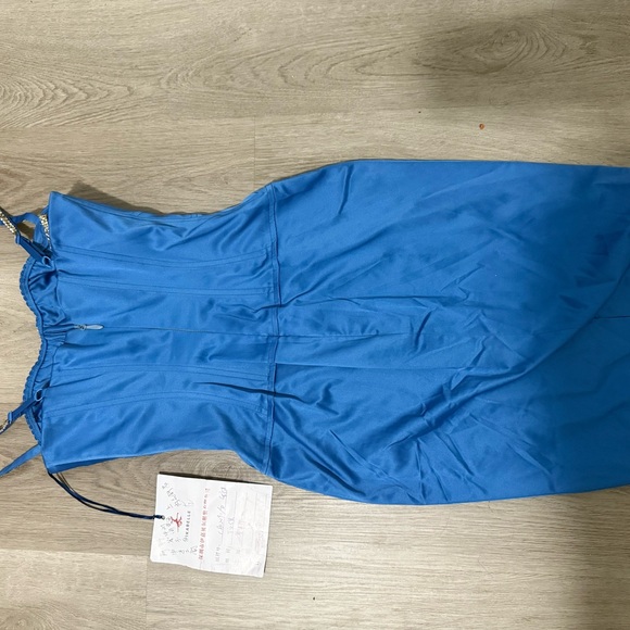 Elegant Blue vintage NWT Mandalay Dress peekaboo rhinestone bra under - Picture 4 of 4